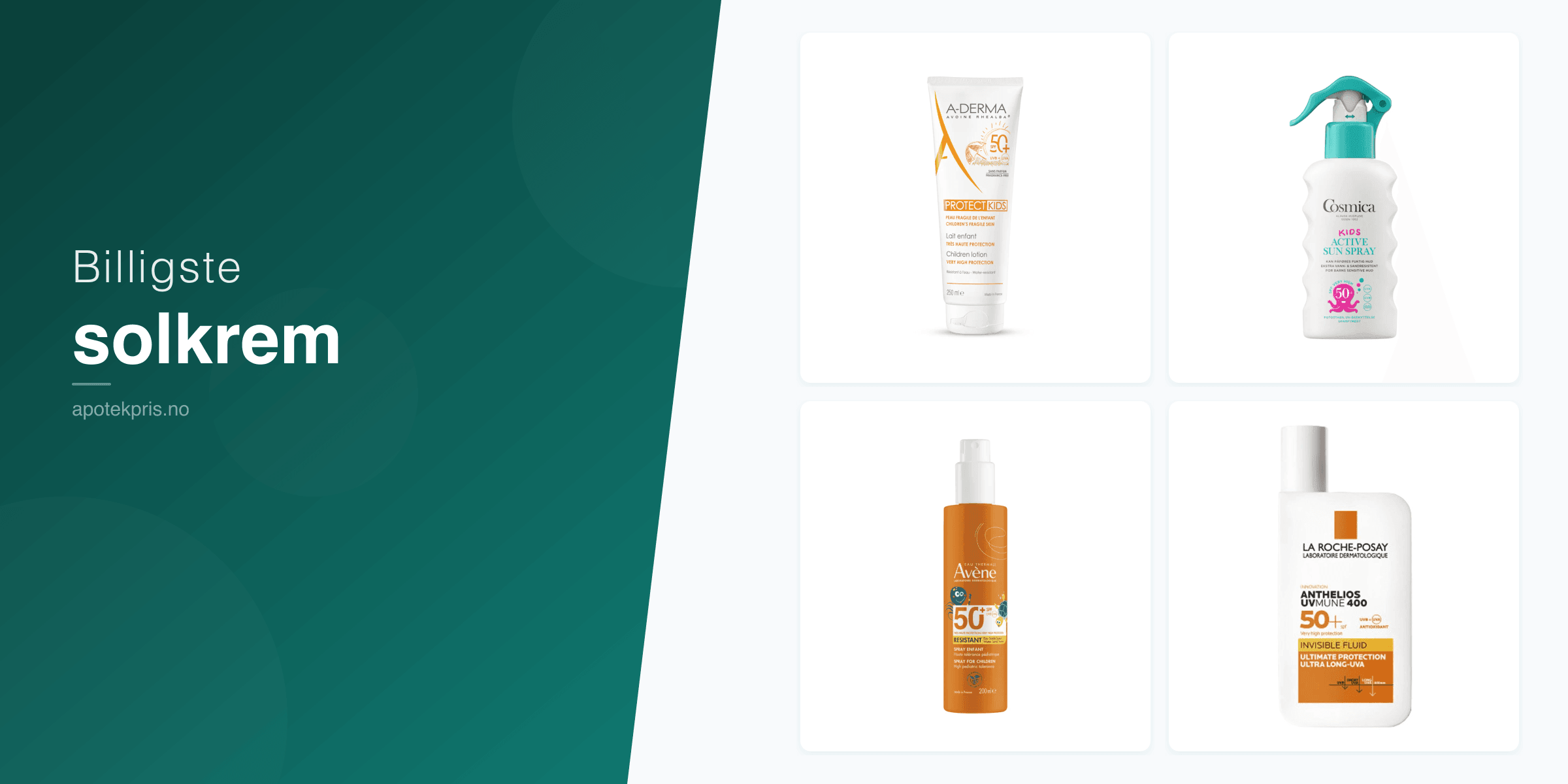 Billigste solkrem – prissammenligning av populære solkremer fra norske apotek