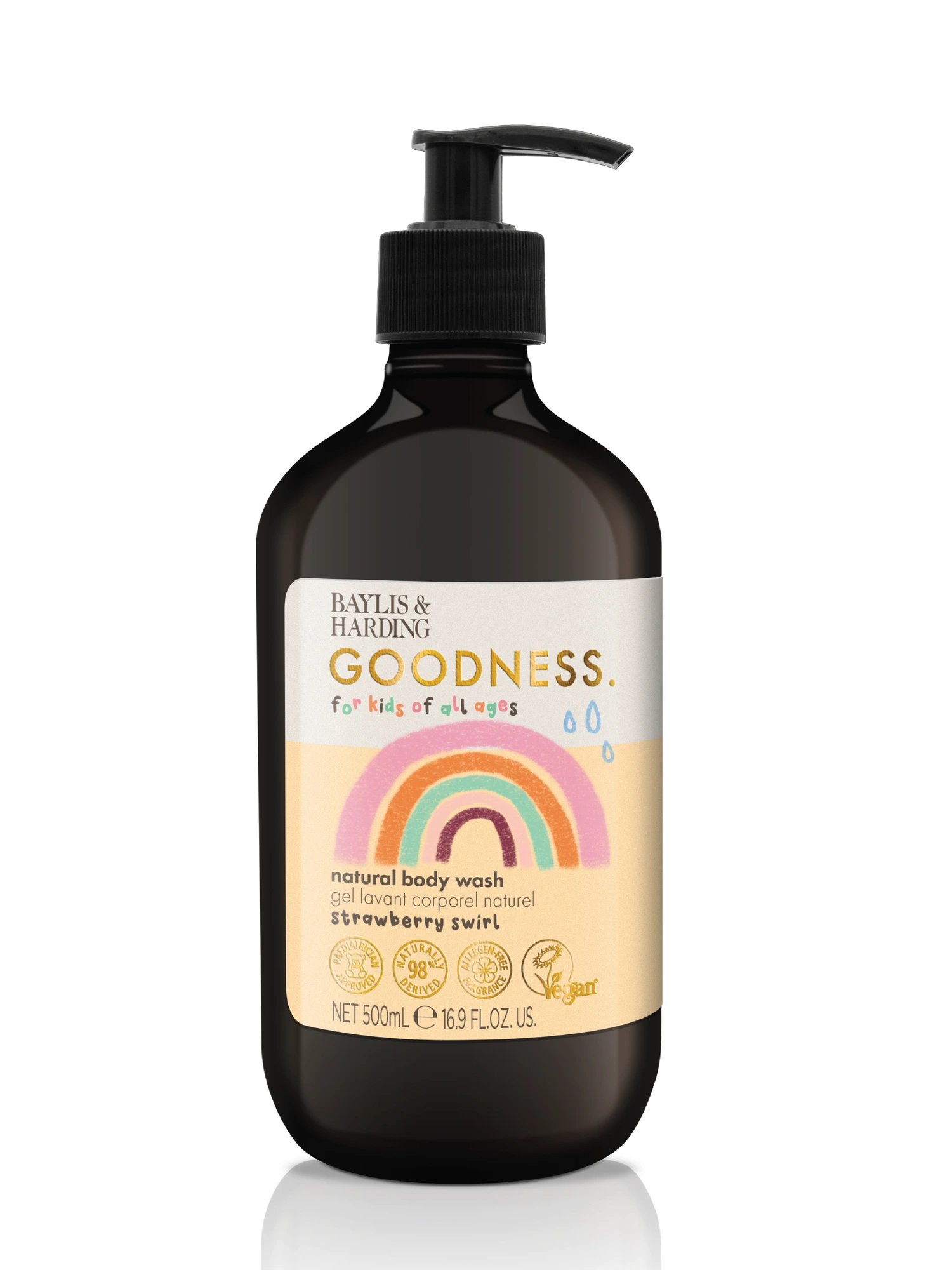 Baylis & Harding Goodness Kids Strawberry Swirl Body Wash, 500 ml