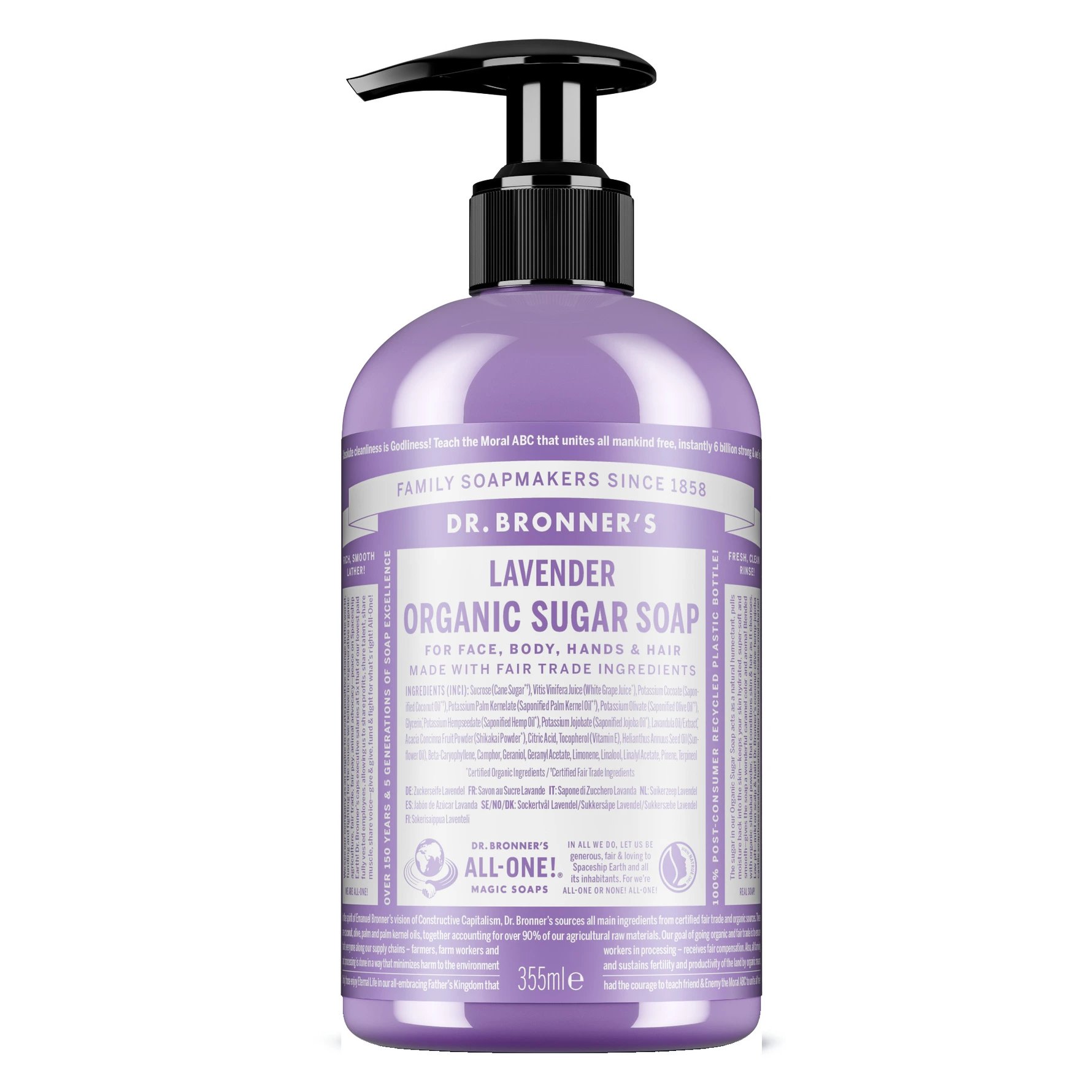 Dr. Bronner's Lavender Organic Sugar Soap 355 ml