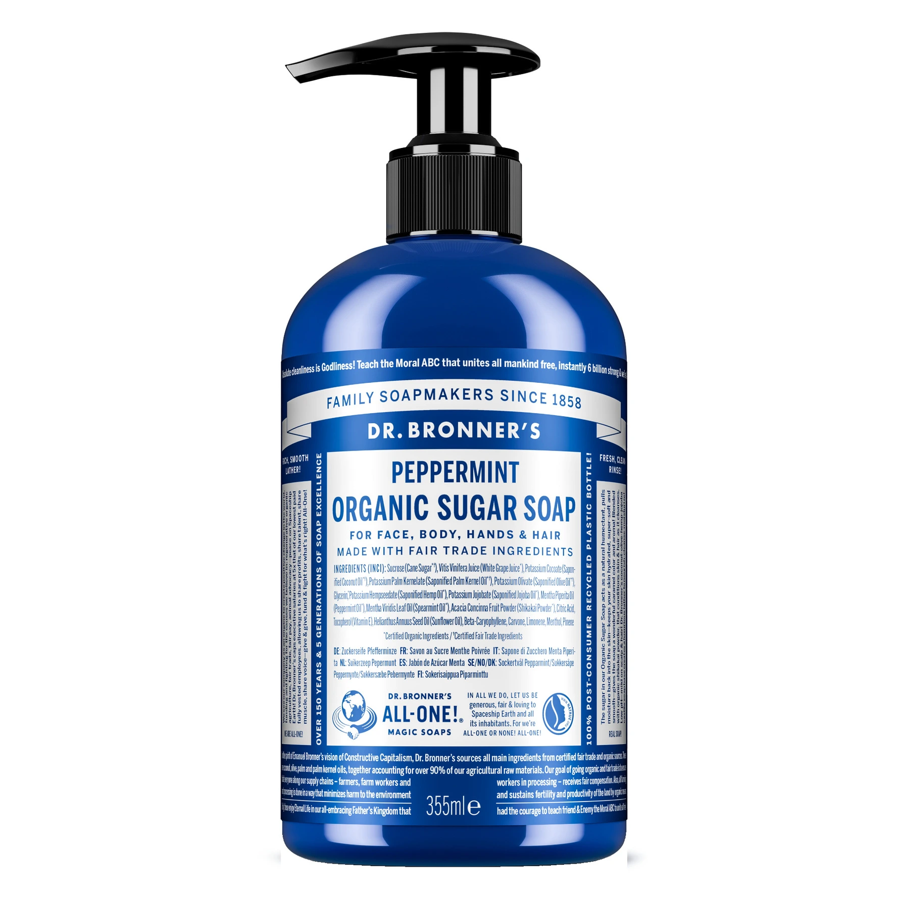 Dr. Bronner's Peppermint Organic Sugar Soap 355 ml
