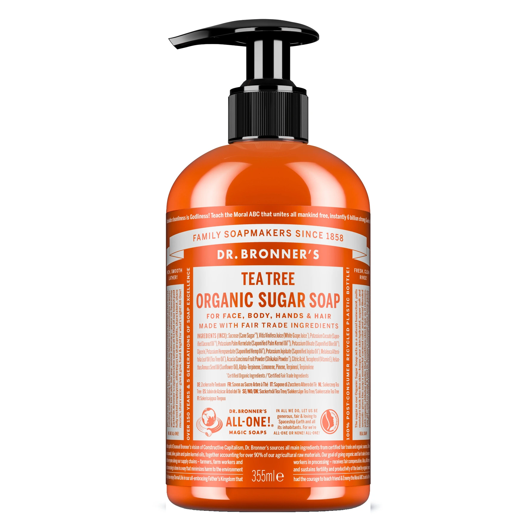 Dr. Bronner's Tea Tree Organic Sugar Soap 355 ml