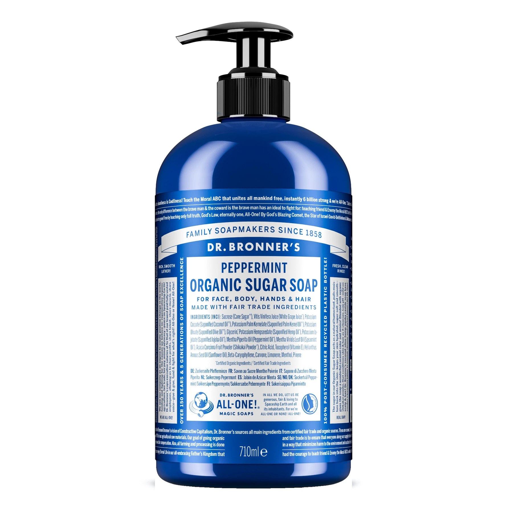Dr. Bronner's Peppermint Organic Sugar Soap 710 ml