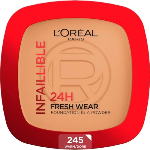 Loreal Paris Infaillible 24H Fresh Wear Foundation in a Powder 245 Warm Undertone