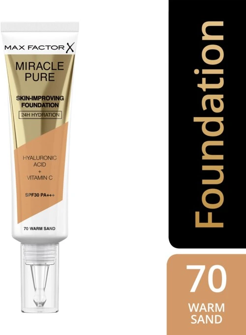 Max Factor Miracle Pure Skin Improving Foundation 70 Warm Sand
