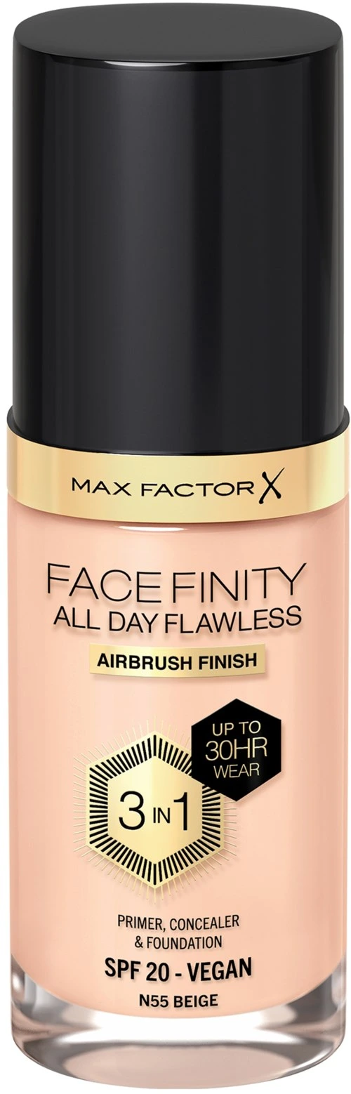 Max Factor Facefinity All Day Flawless 3in1 Liquid Foundation N55 Beige