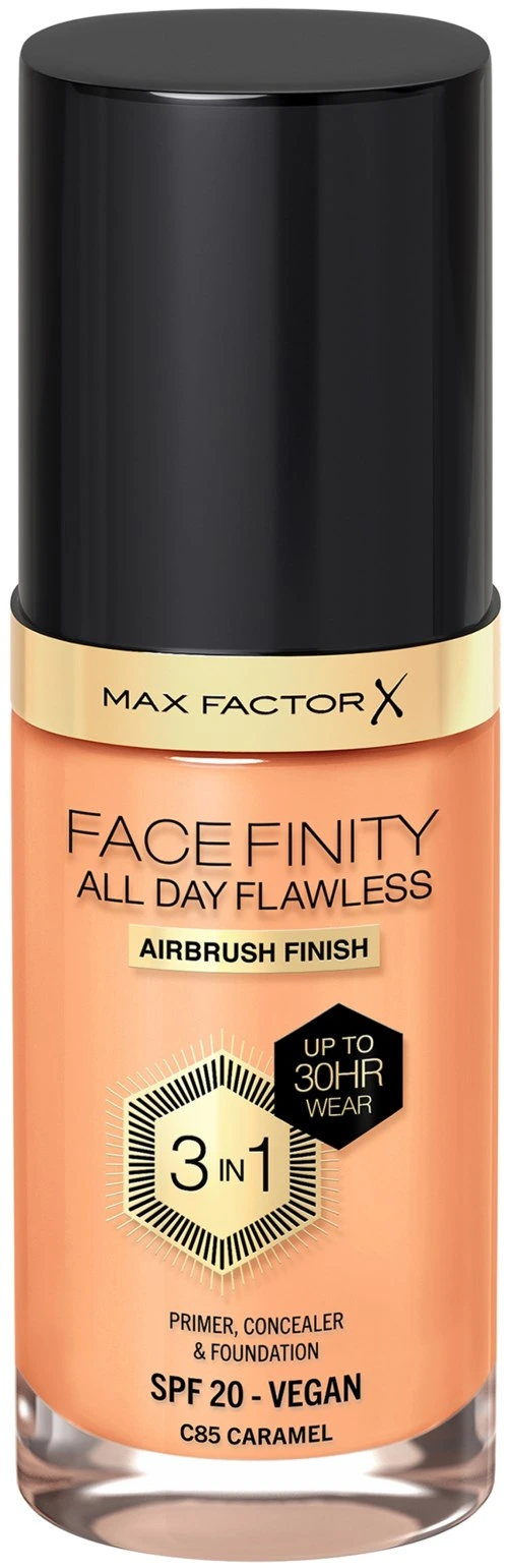 Max Factor Facefinity All Day Flawless 3in1 Liquid Foundation 85 Caramel