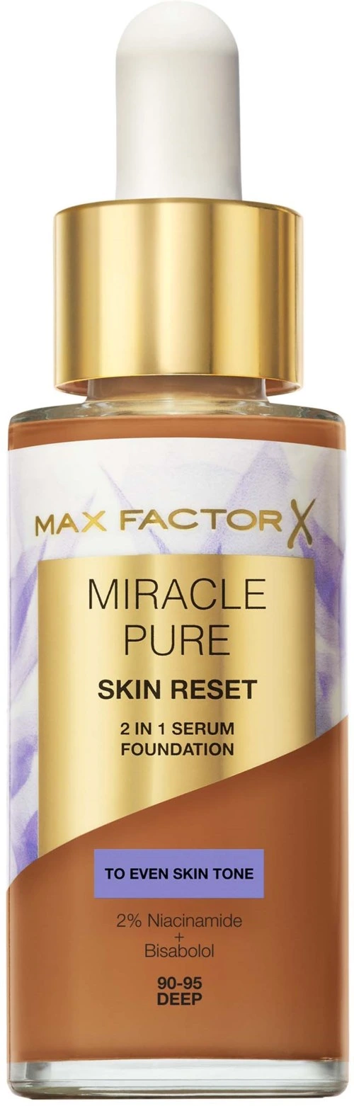 Max Factor Miracle Pure 2in1 Skin Reset Serum Foundation 90-95 Deep