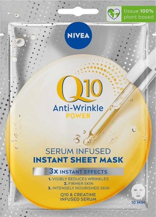 NIVEA Q10 Ansiktsmask Q10 Anti-Wrinkle Power Sheet Mask