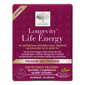 New Nordic Longevity Life Energy – 30 tabletter | Energi & celler