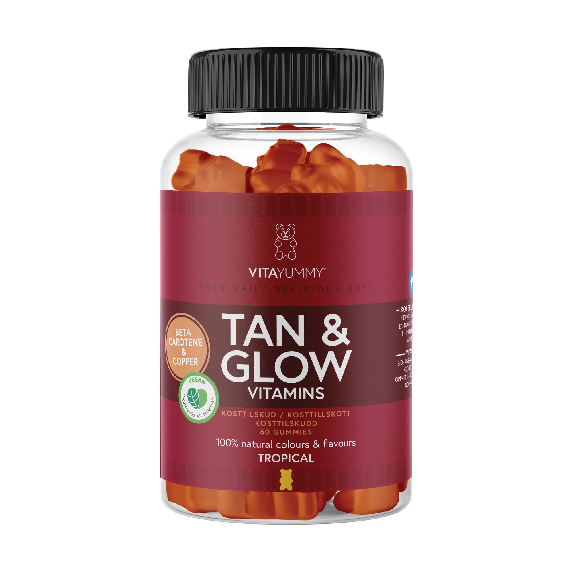 VitaYummy Tan & Glow, Tropisk frukt, 60 stk.