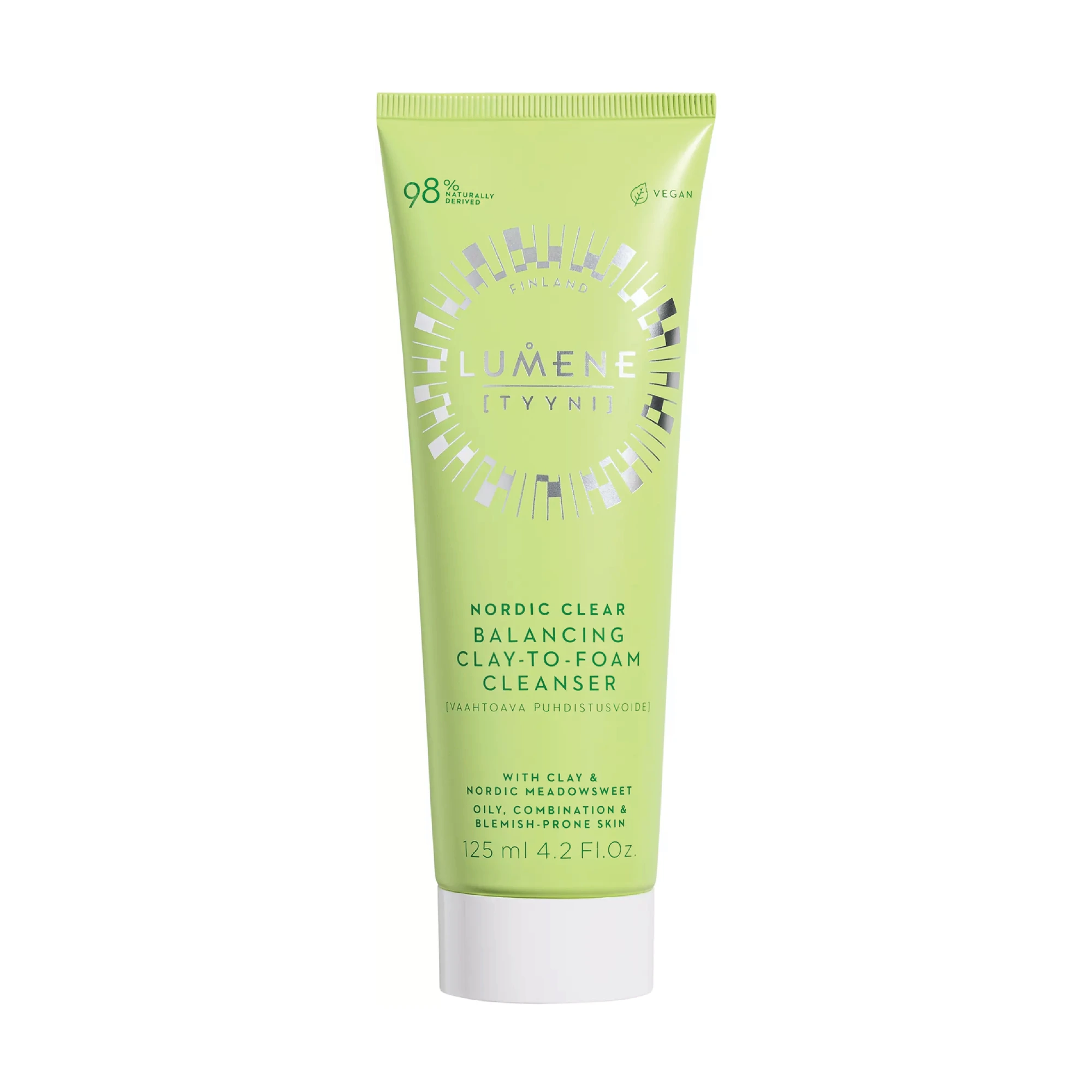 Lumene Nordic Clear Balancing Clay-To-Foam Cleanser, 125 ml