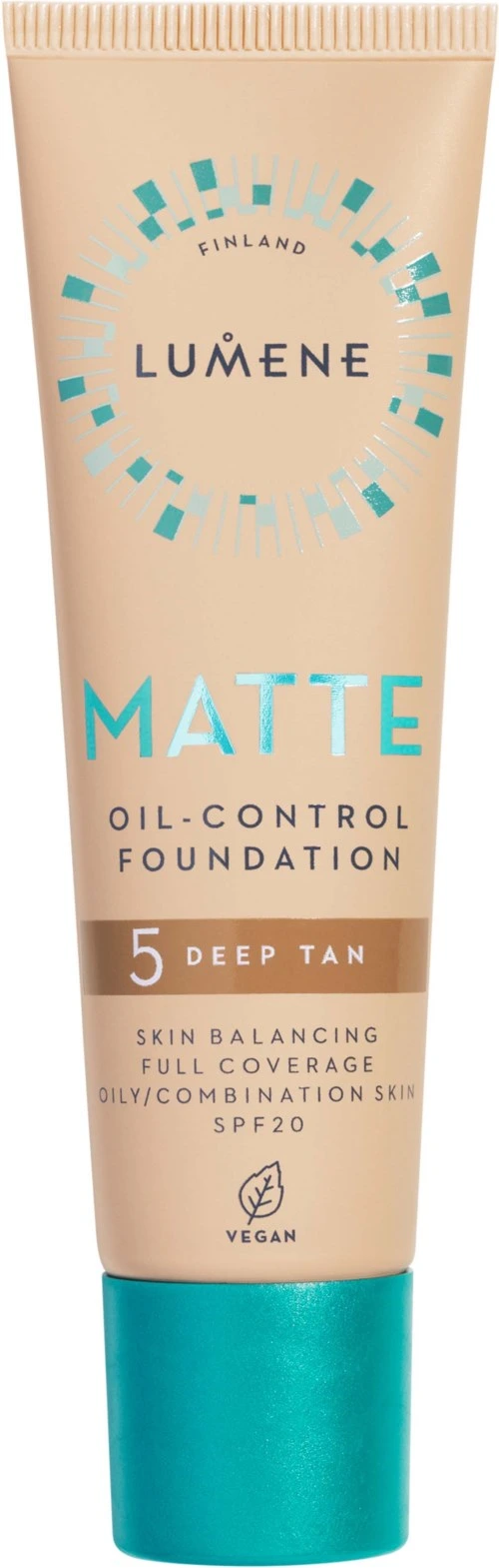 Lumene Matte Oil-Control Foundation SPF20 5 Deep Tan
