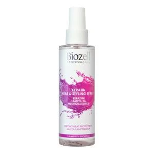 Biozell Professional Keratin Heat & Styling Spray - 150 ml.