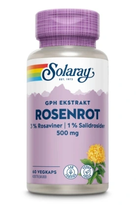 Solaray GPH Super Rosenrot 500 mg – 60 kapsler | Energi & Stress
