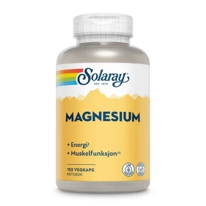 Solaray Magnesium 200 mg – 150 kapsler | Muskler & energi
