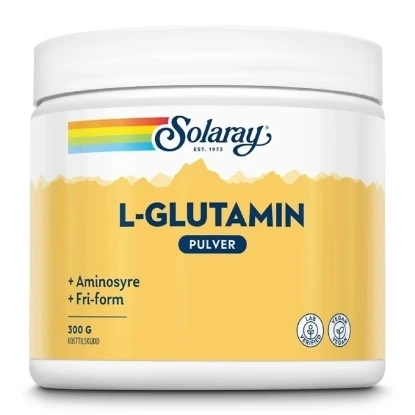Solaray L-Glutamin 300 g Pulver – Fordøyelse, tarmhelse og muskelrestitusjon