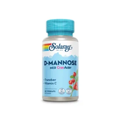 Solaray D-Mannose m. CranActin 60 kapsler – Urinveier, Tranebær & D‑Mannose