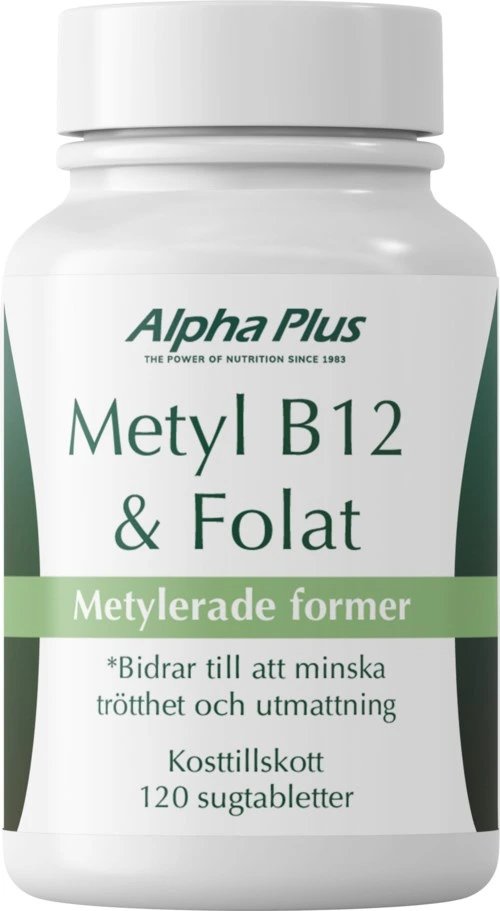 Alpha Plus Metyl B12 & Folat 120 stk
