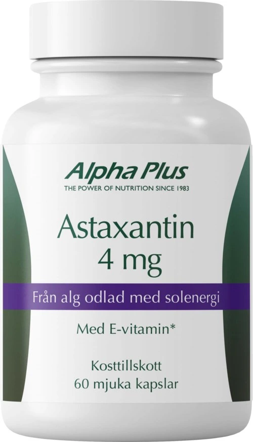 Alpha Plus Astaxantin 4 mg 60 stk