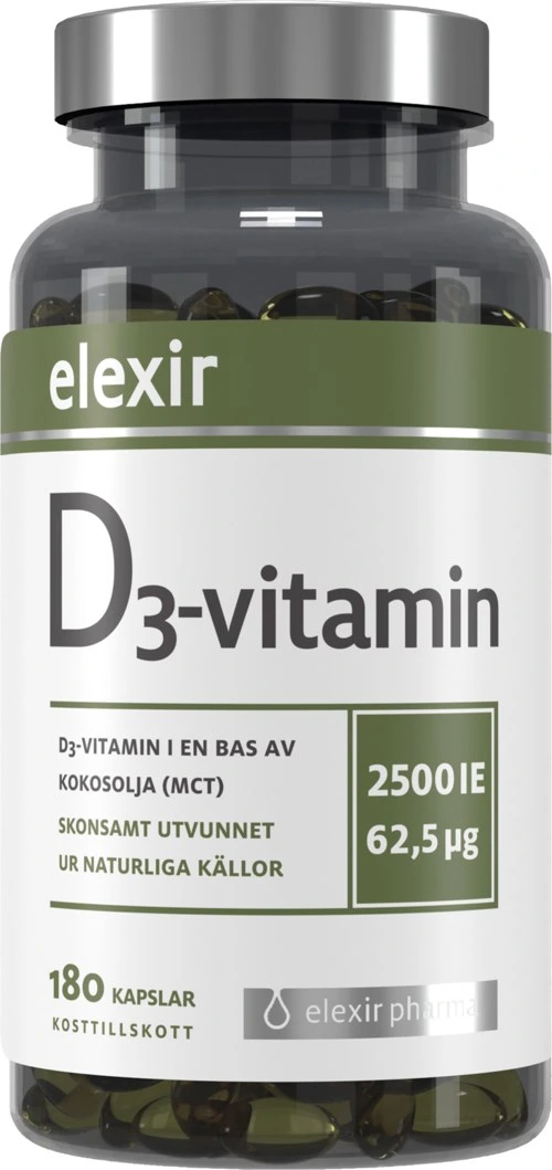 Elexir Pharma D3 Vitamin 2500 IE 180 stk