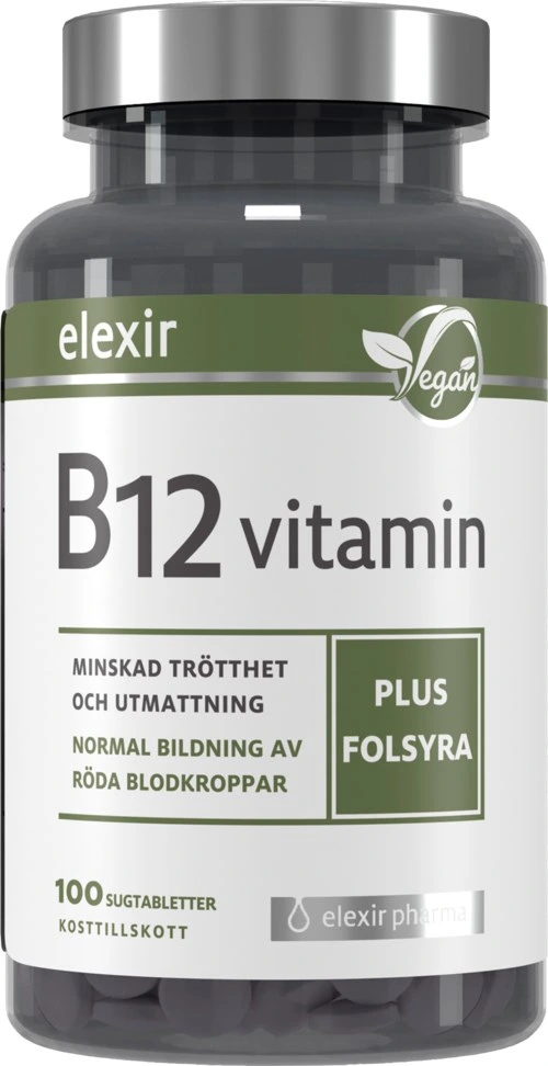 Elexir Pharma Vitamin B12 Vegan 100 stk