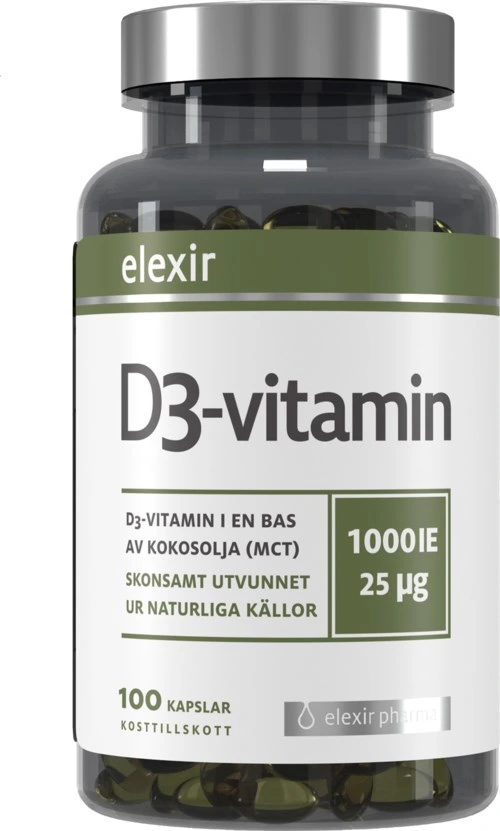 Elexir Pharma D3 Vitamin 1000 IE 100 stk