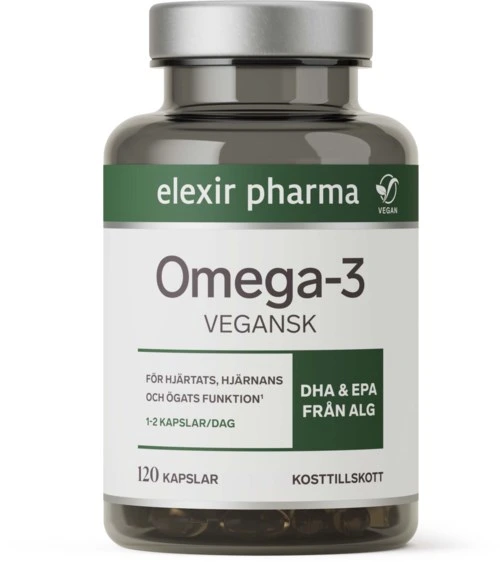 Elexir Pharma Omega3 Vegansk 120 stk