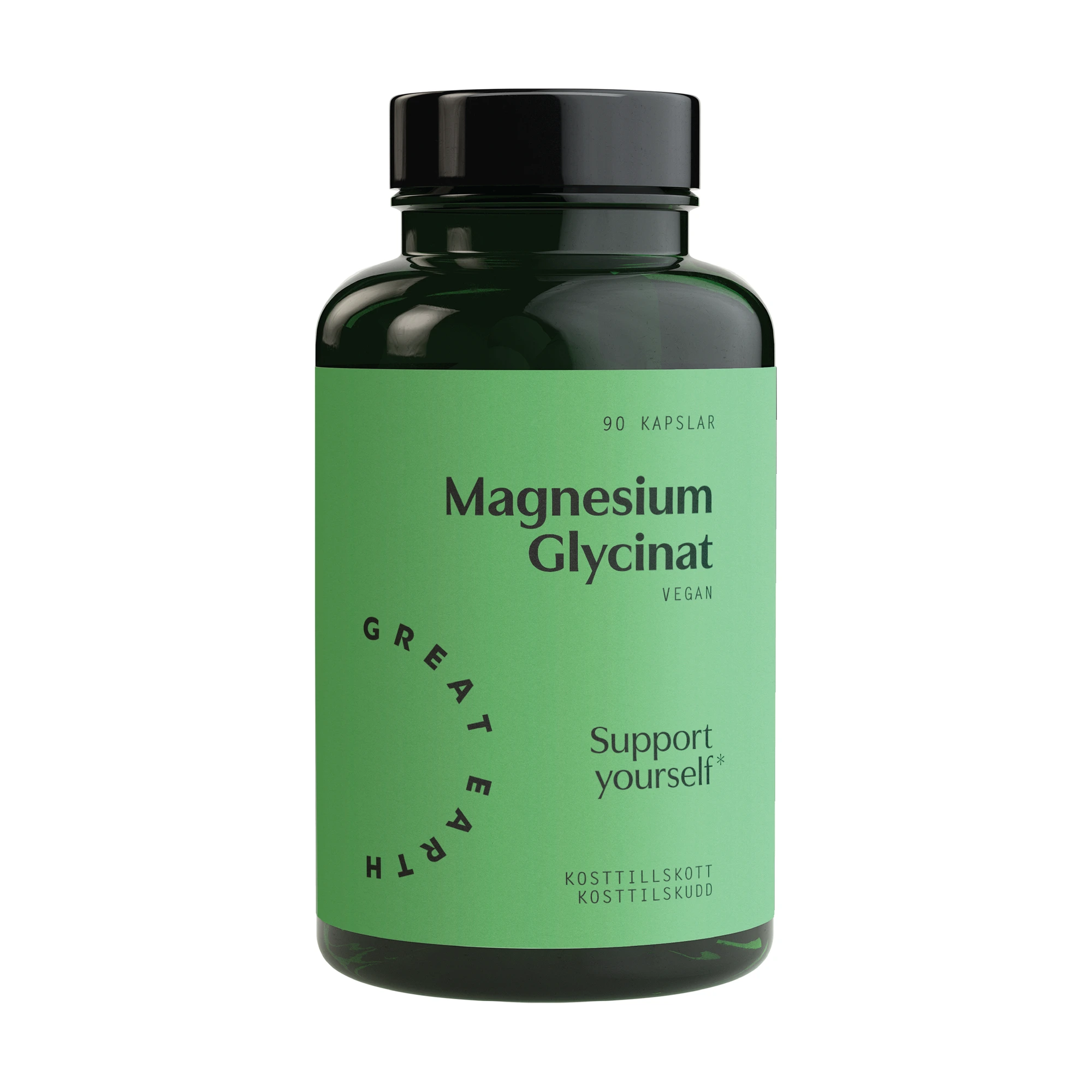 Great Earth Magnesium Glycinat kapsler, 90 stk.