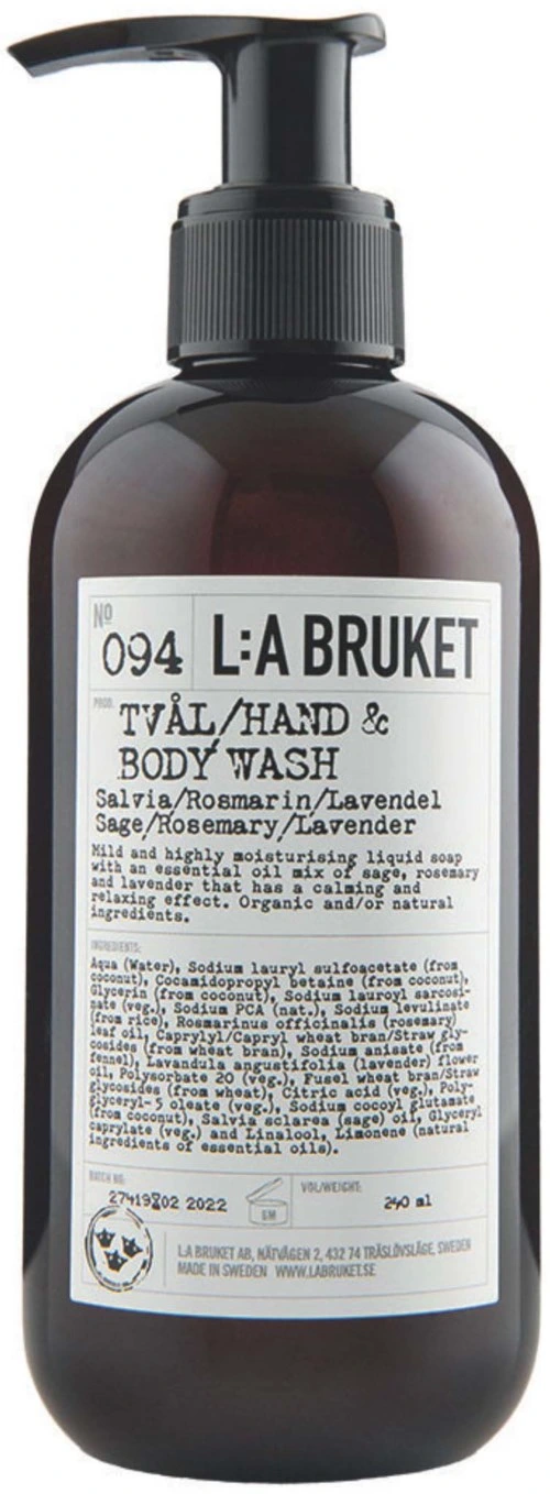L:a Bruket Hand & Body Wash 094 Sage/Rosemary/Lavender 240 ml