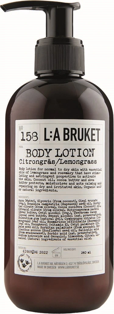 L:a Bruket 158 Bodylotion Lemongrass CosN 240 ml