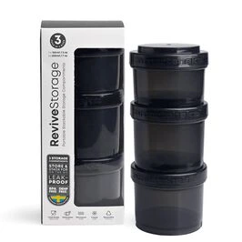 Revive Storage 3-pakk Svart 1x150 ml 2x200 ml
