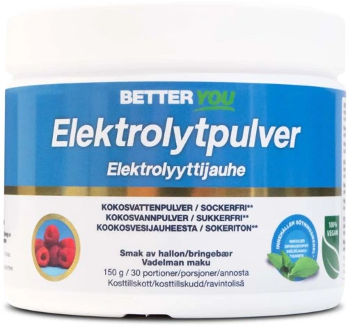 Better You Elektrolytpulver Hallon 150 g