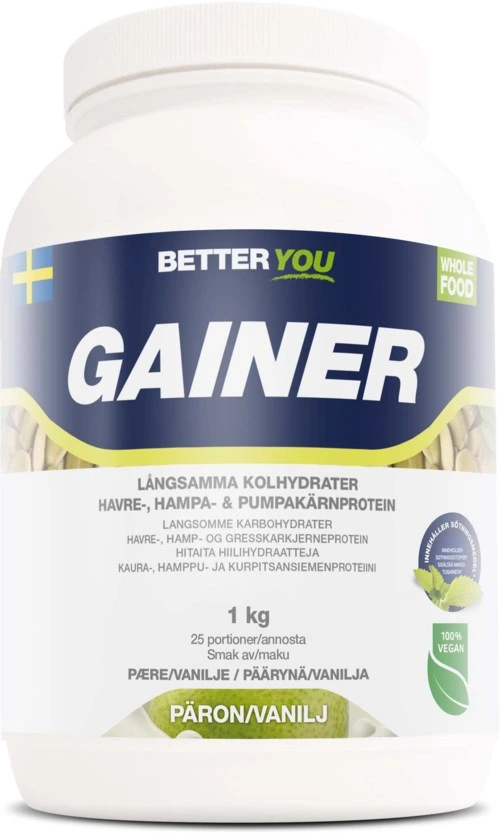 Better You Whole Food Gainer Päron/Vanilj 1000 g