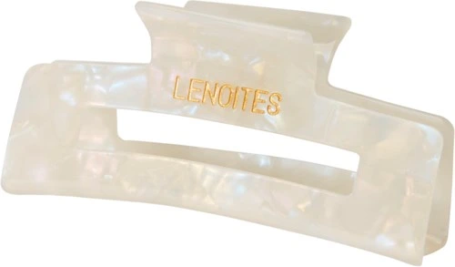 Lenoites Premium Eco-Friendly Hair Claw Pearly White