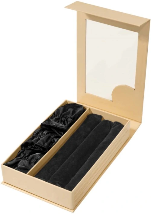 Lenoites Heatless Curling Rods with Caps 3-Pack Set Black