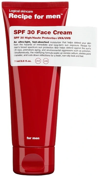Recipe for men SPF 30 Face Cream 75 ml