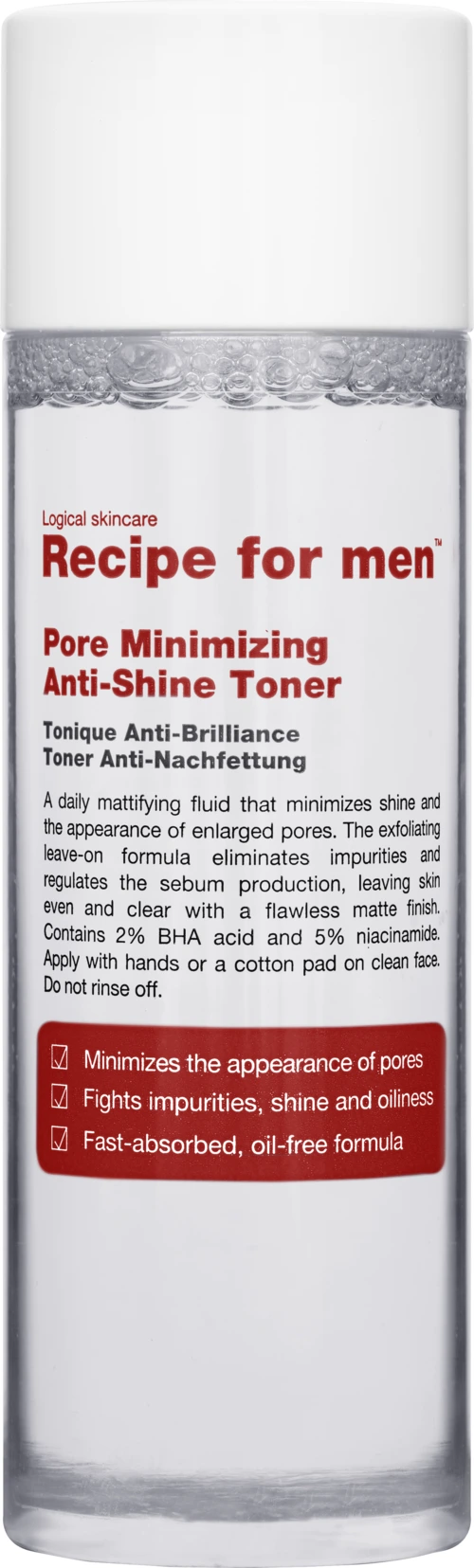 Recipe for men Pore Minimizing Anti-Shine Toner 100 ml