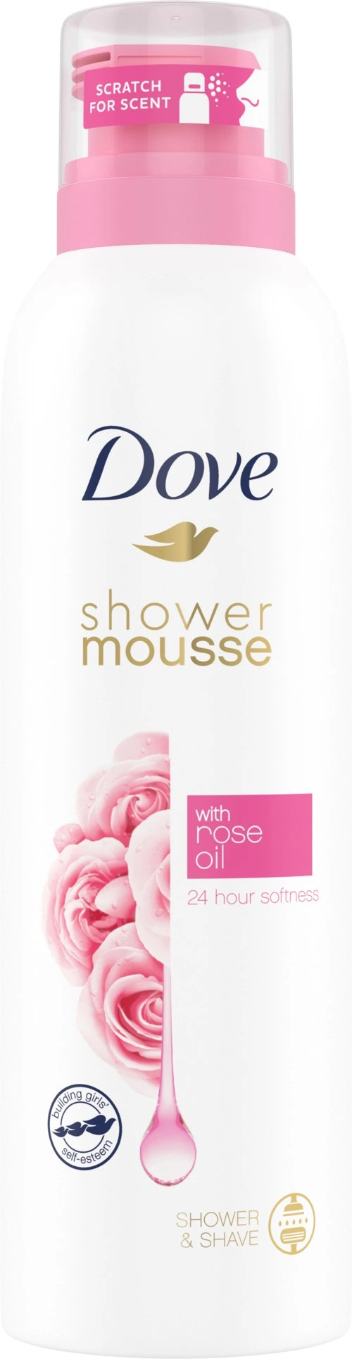 Dove Shower Mousse Rose Oil 200 ml