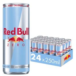 24 x Red Bull Energidryck, 250 ml, Zero