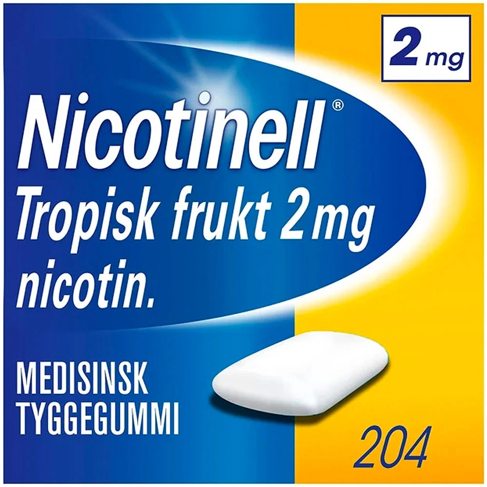 Nicotinell medisinsk tyggegummi med tropisk fruktsmak 2 mg