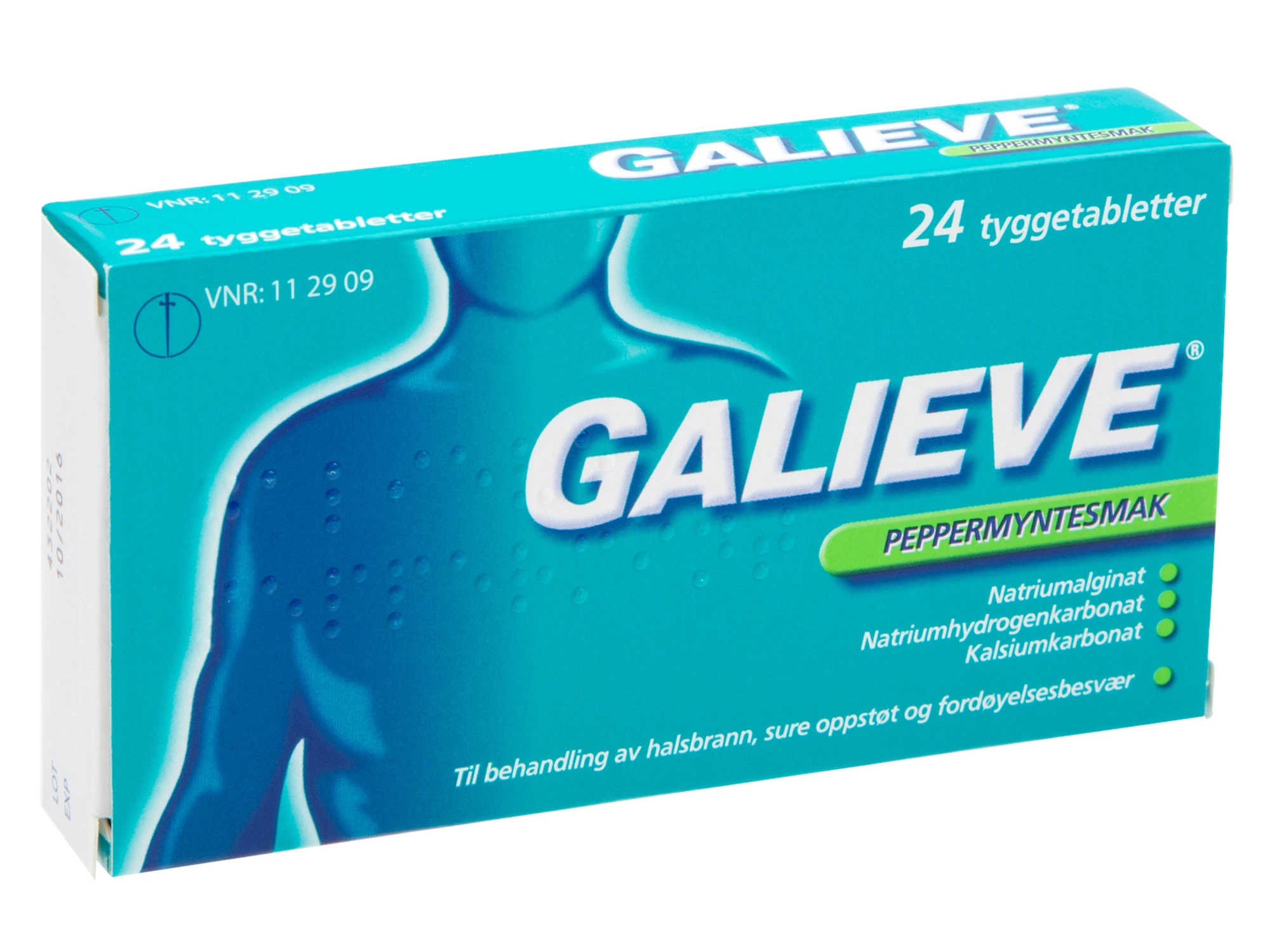 Galieve tyggetab 250 mg/80 mg/133,5 mg