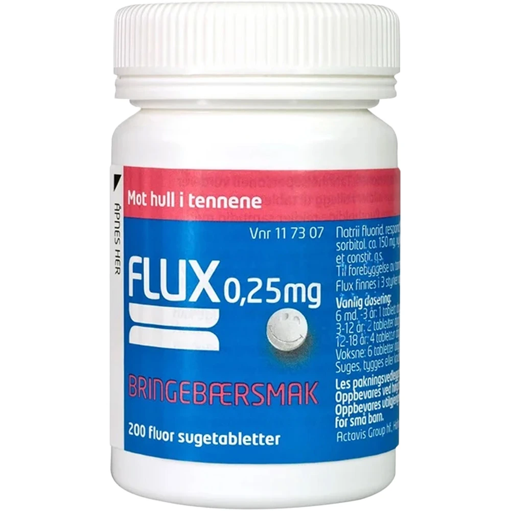 Flux sugetab med bringebærsmak 0,25 mg