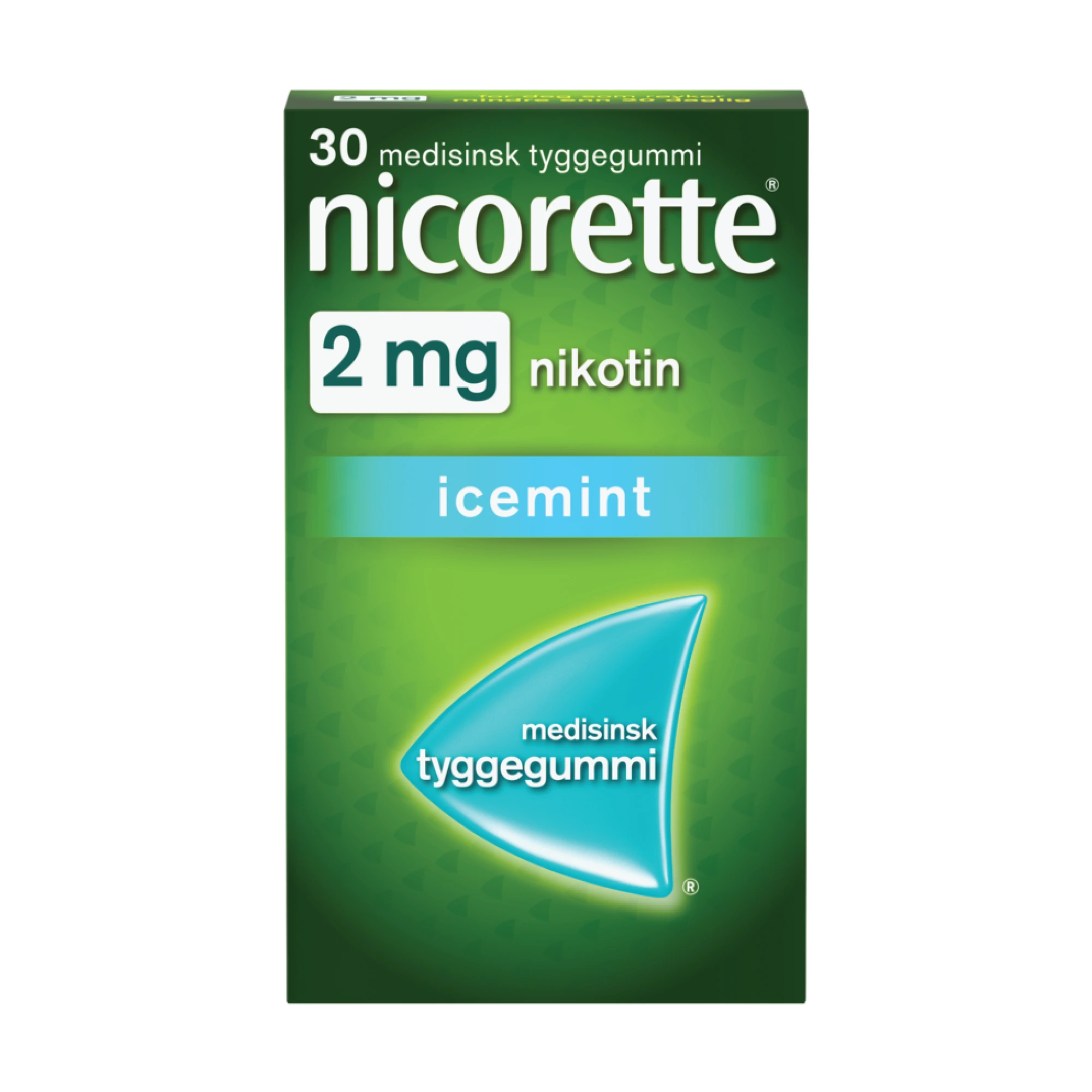 Nicorette medisinsk tyggegummi med icemintsmak 2 mg