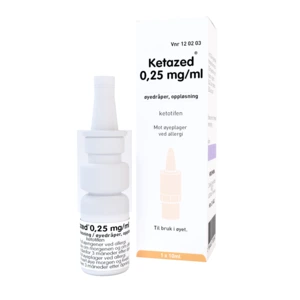 Ketazed øyedr, oppl 0,25 mg/ml