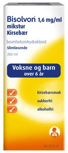 Bisolvon mikst oppl med kirsebærsmak 1,6 mg/ml
