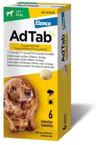 AdTab tyggetab katt,hund 450 mg