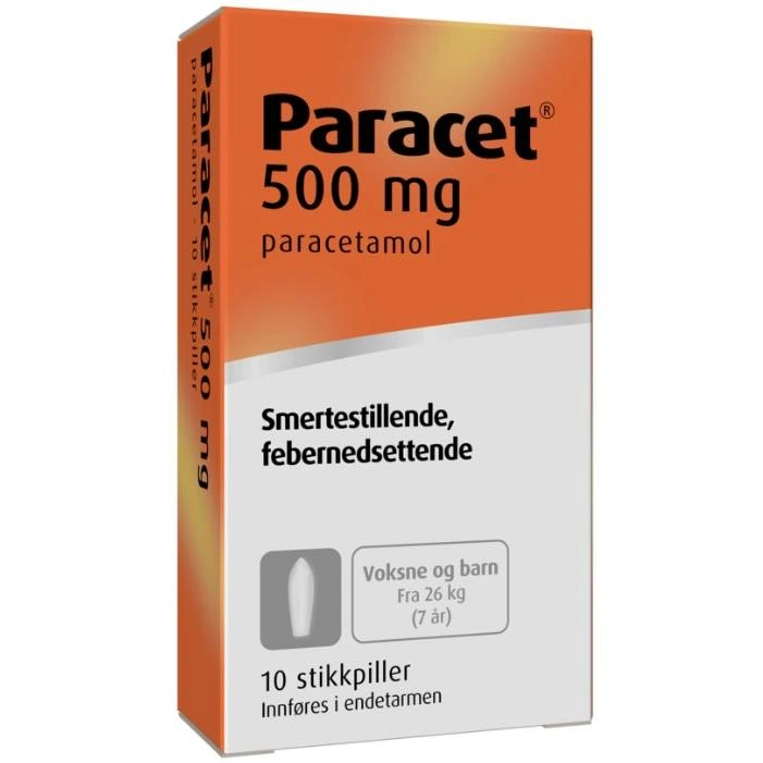 Paracet stikkpille 500 mg