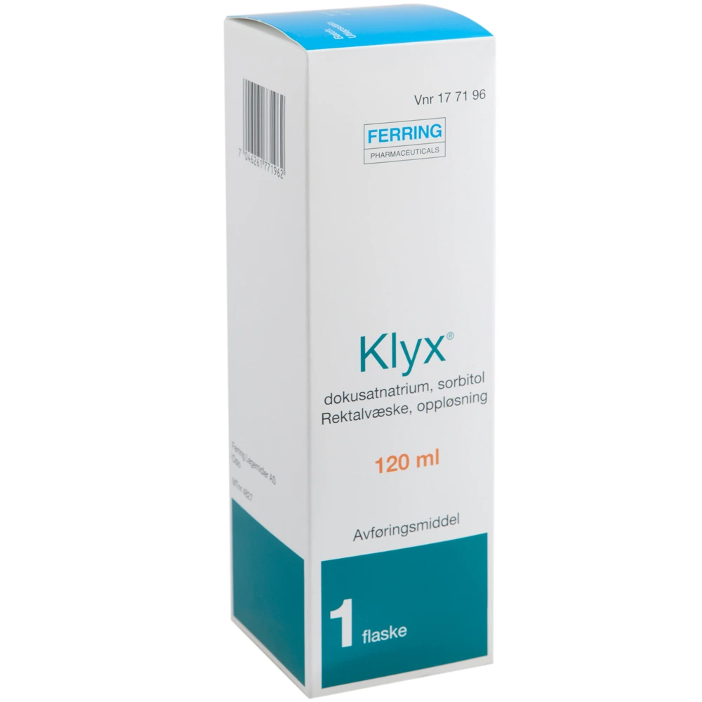 Klyx rektalvæske, oppl 1 mg/ml/250 mg/ml