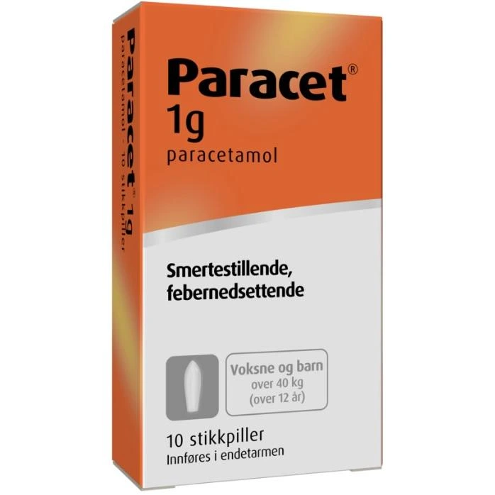 Paracet stikkpille 1 g