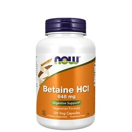 Betaine HCl now kaps 648 mg/150 mg